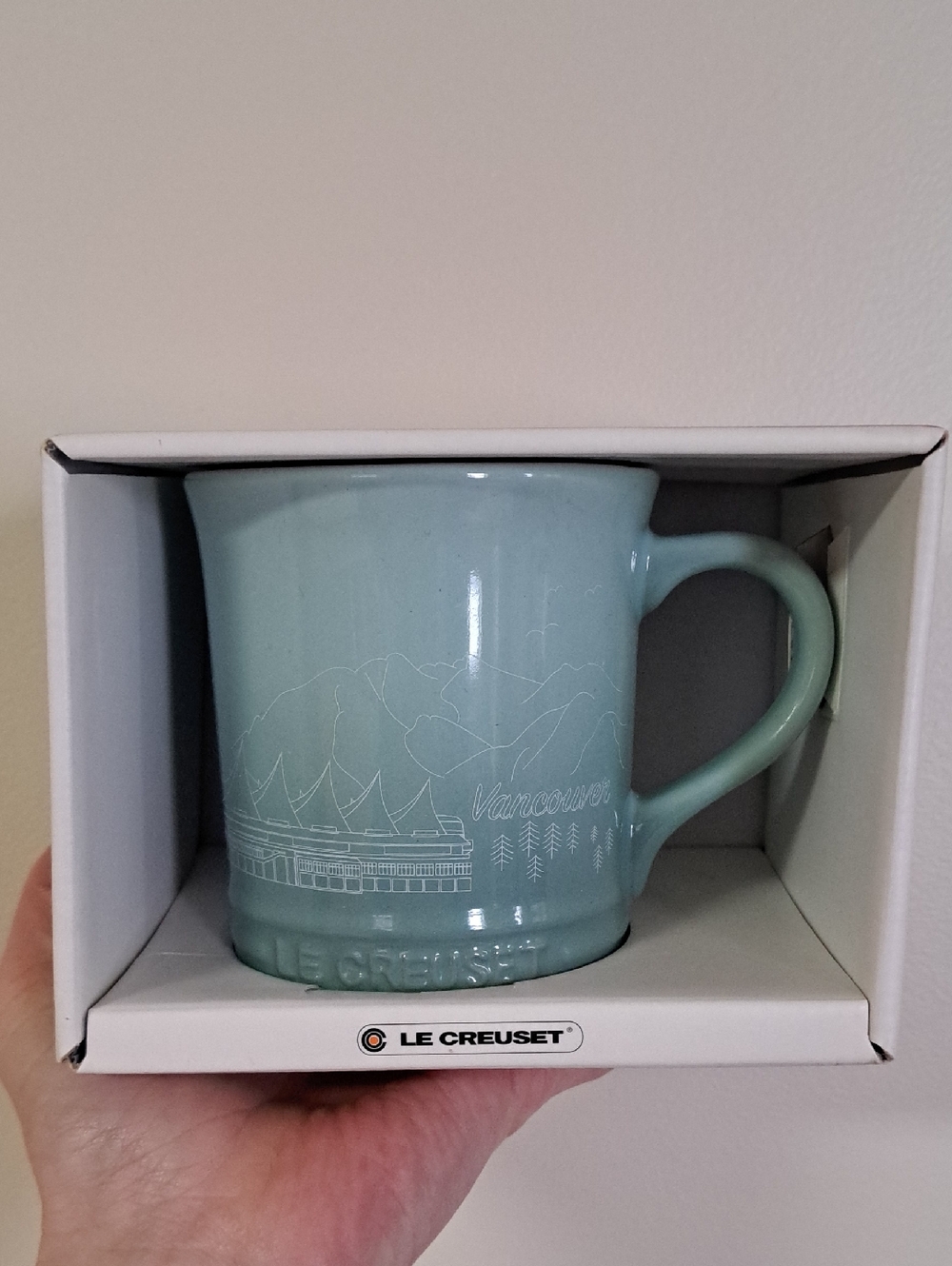 Le Creuset Mint Green Vancouver Skyline Stoneware Mug